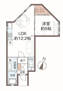 CasaVerdeSenzoku【1階】の間取り