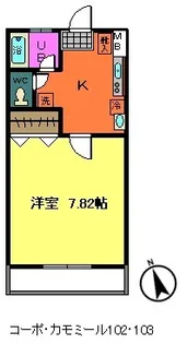 コーポ・カモミール【2階】の間取り