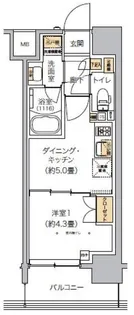 リビオメゾン芝浦【7階】の間取り
