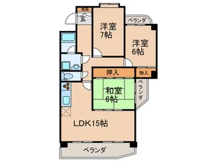 フローラル牧の里【5階】の間取り