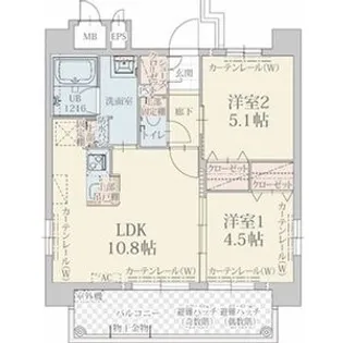 福岡県福岡市東区箱崎3【マンション】の間取り