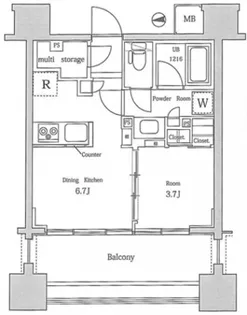 イニシアイオ芝公園【2階】の間取り