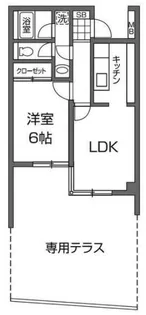 キューブコート烏山【1階】の間取り