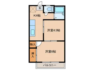 サンテラス大島【2階】の間取り