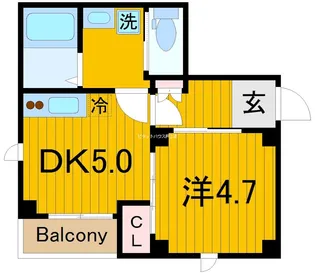 ブリス 両国【1階】の間取り