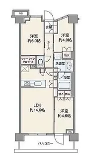 パークシティ高田馬場【2階】の間取り
