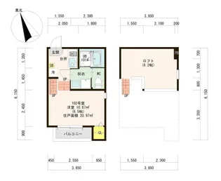 グランメゾン鳴海【1階】の間取り