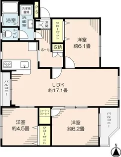 秋津第一団地【4階】の間取り