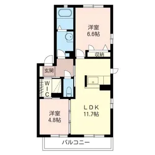 エスペランサB【2階】の間取り