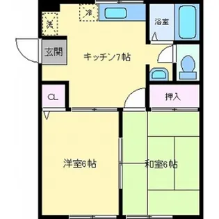 コーポ朋 B棟【1階】の間取り