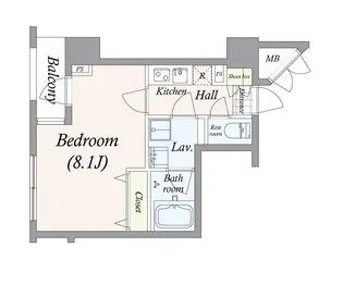 ラフィール八丁堀【4階】の間取り