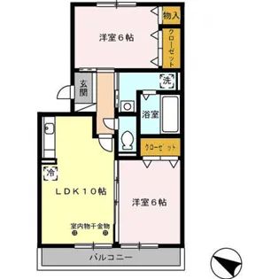 メゾンあざぶ B棟【2階】の間取り