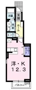 ポンテリブロK・II【1階】の間取り