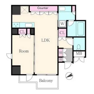 ジオ四谷三栄町【3階】の間取り
