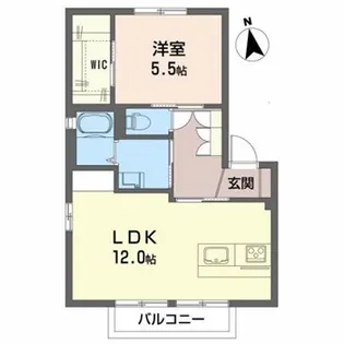 エスパスヴェールB棟【1階】の間取り