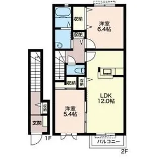 クレールメゾンG【2階】の間取り