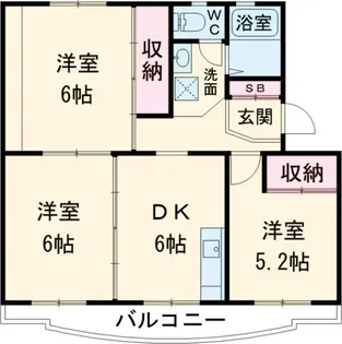 ファミリー久保山II【1階】の間取り
