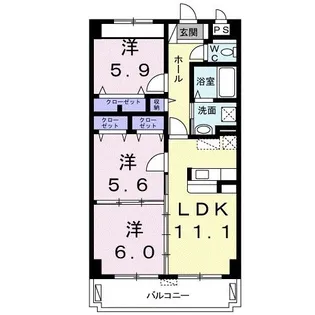 ラウレア・プエオ【4階】の間取り