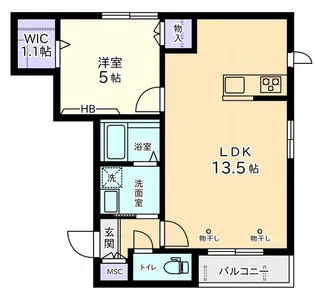 Fleur上北沢【2階】の間取り