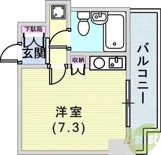 藤和シティコア神戸中道通【6階】の間取り