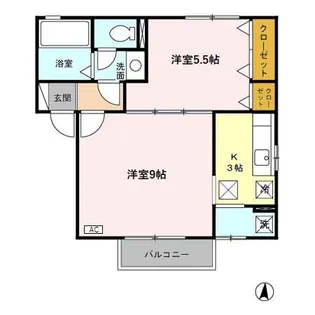 グリーンハイツ【1階】の間取り