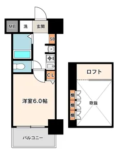 エステムコート難波ミューステージ【4階】の間取り
