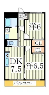明原グリーンハイツ【3階】の間取り