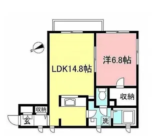 モンテベルナ【2階】の間取り