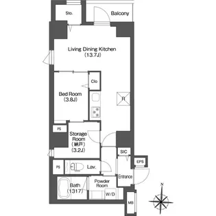 コンフォリア南千住【6階】の間取り