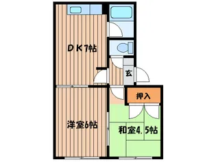 マンション三宅B棟【2階】の間取り