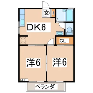 カーサ・フェリス【2階】の間取り