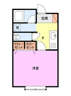 クローバーハイツI【2階】の間取り