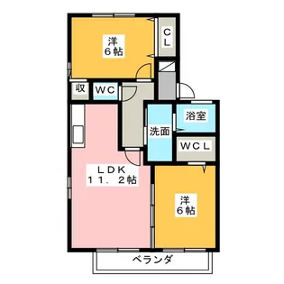 ミーオ・パトリア A棟【2階】の間取り