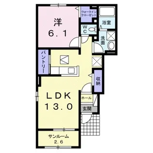 ストーンズ 黒瀬 B【1階】の間取り