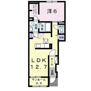 ファミーユ 川南【1階】の間取り