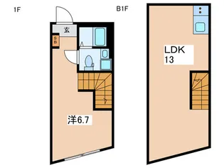 サンセリテ池袋【1階】の間取り