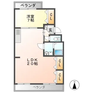 レヂデンス尾崎【2階】の間取り