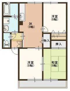 コーポ ウムザ【2階】の間取り
