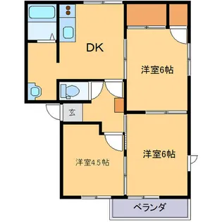 サニーウェル【2階】の間取り