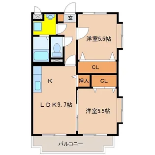 テルガーデン小松【3階】の間取り