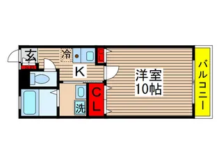 キャッスルマキ ユ-カリが丘【1階】の間取り