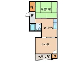 第2カワイハイツ【3階】の間取り