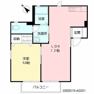 カームネス【2階】の間取り