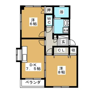 アーバンエルム B棟【1階】の間取り