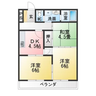 豊ハイツ【3階】の間取り