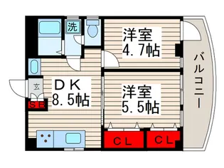 エ-ミン両国【4階】の間取り