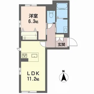 リーフガーデンI【1階】の間取り