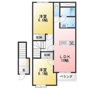 胡蝶橋ヒルズ【2階】の間取り
