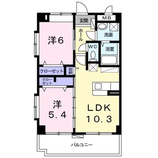 パークサイド ナオ【3階】の間取り