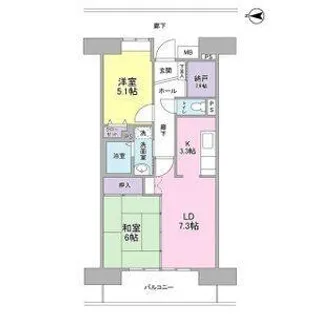 アーバンドエル庄内通【13階】の間取り